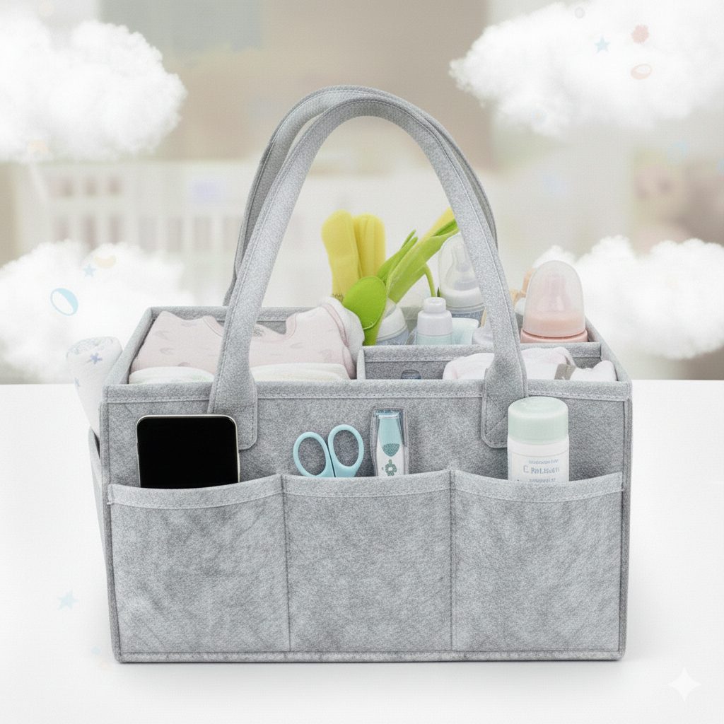 Baby Diaper Caddy Organizer with Handle
