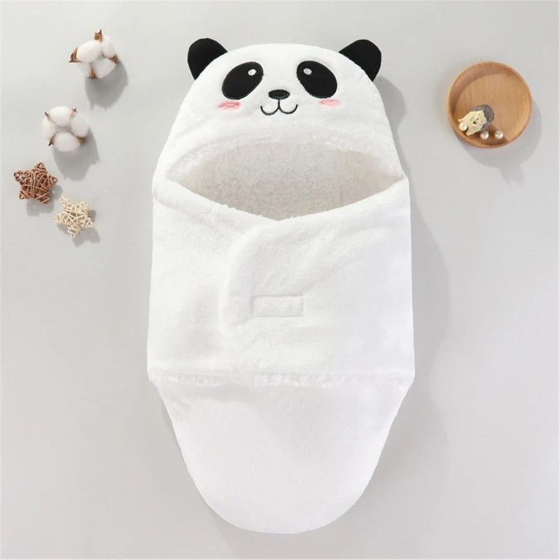 Baby Plush Swaddle - (3-9 Months) (White Bear)