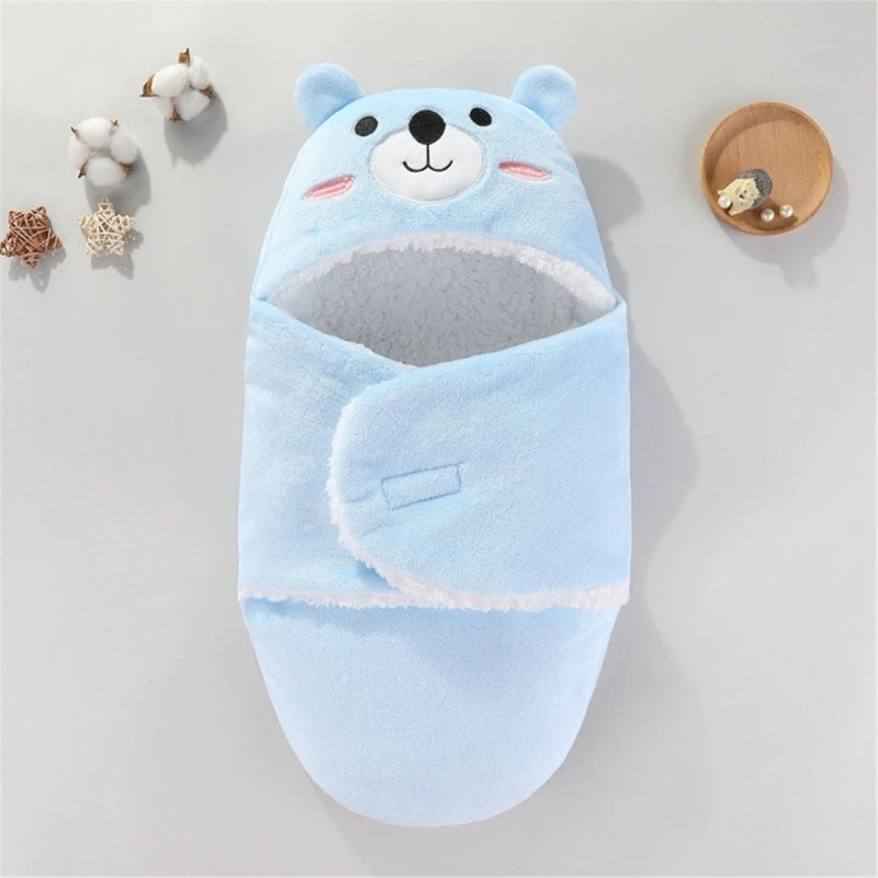Baby Plush Swaddle - (3-9 Months) (Blue Bear)