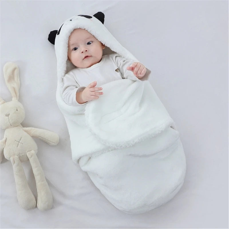 Baby Plush Swaddle - (3-9 Months) (White Bear)