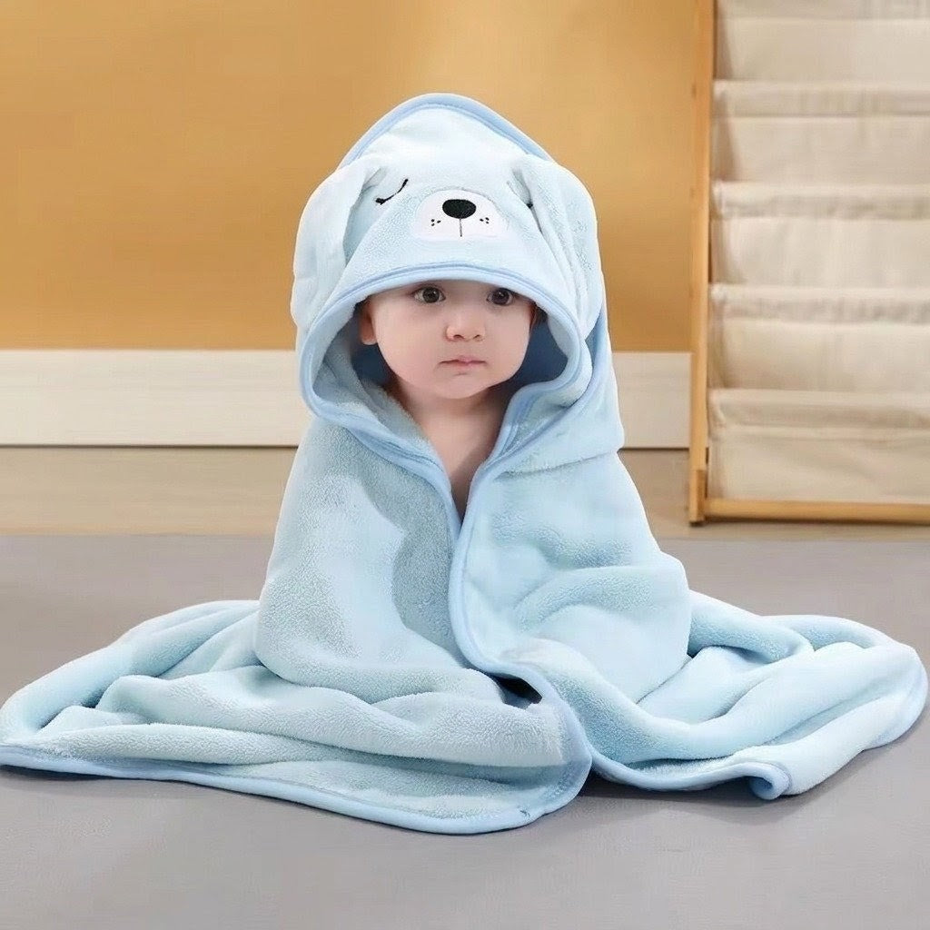Hooded Bath Towel - Blue